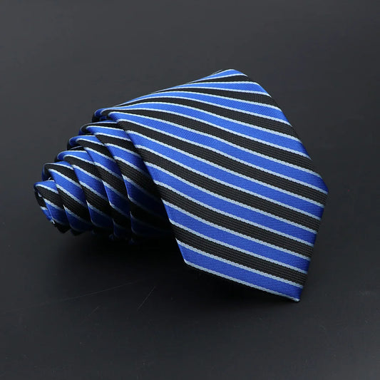 Montbazon - Elegant Blue and Black Striped Tie