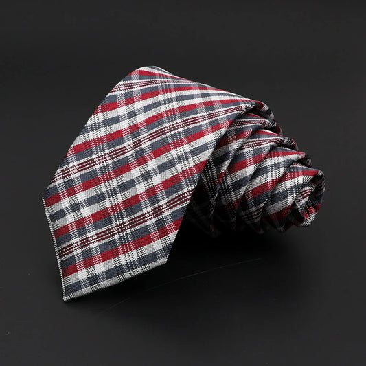 Talisman Tie - Red and Black Plaid Necktie