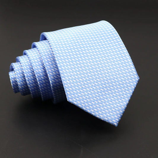 Light Blue Textured Talisman Necktie – Effortless Elegance