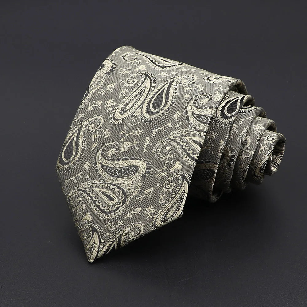 Montaigu - Taupe Paisley Whisper Tie