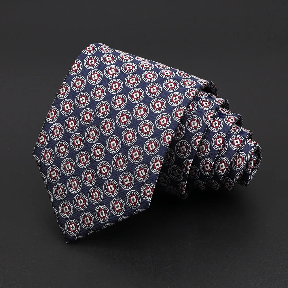 Harcourt - Navy Burgundy Medallion Tie
