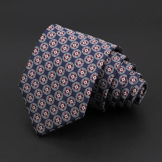Harcourt - Navy Burgundy Medallion Tie