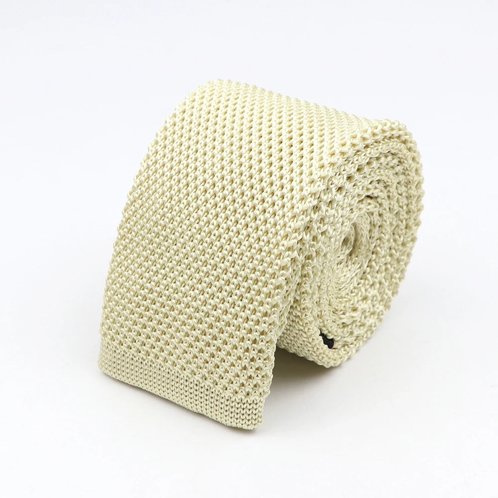 Kelmscott - Cream Knitted Tie