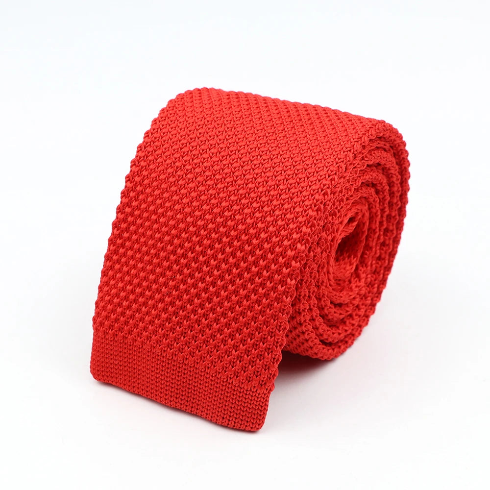 Bexley - Poppy Red Knitted Tie