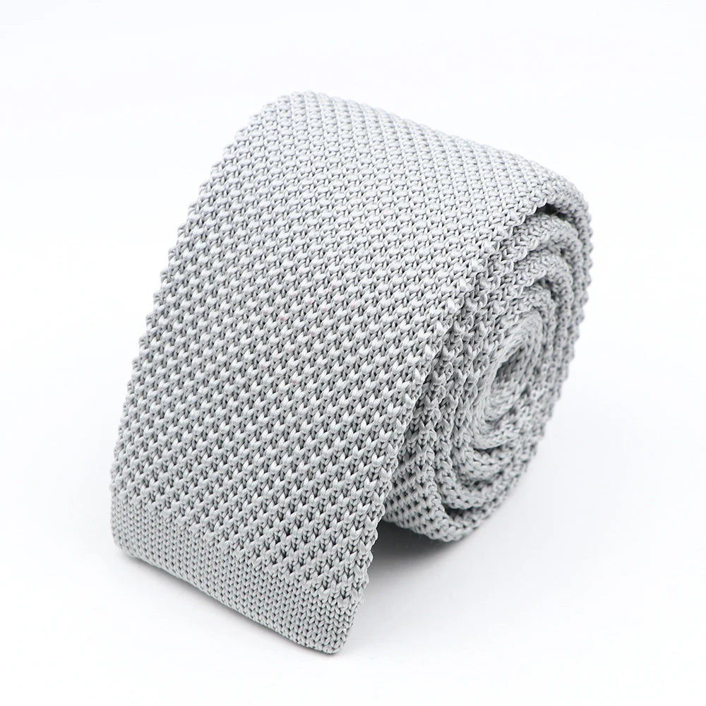 Ellsworth - Silver Grey Knitted Tie
