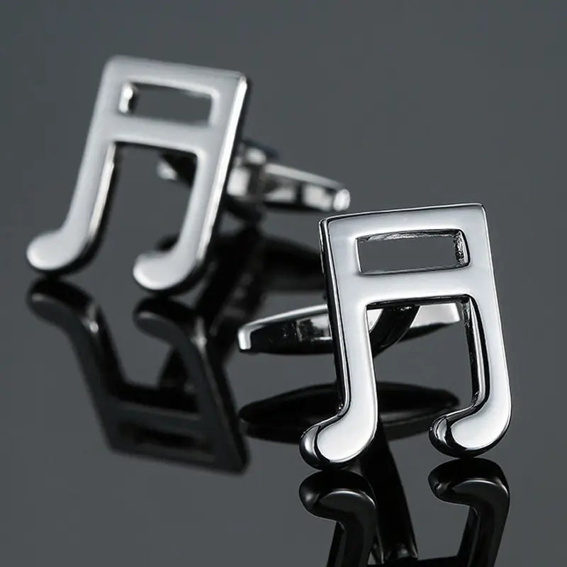 Talisman Cufflink – Silver Beamed Notes