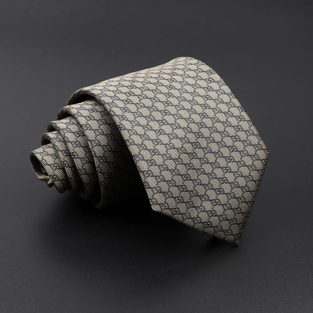 Ashby - Beige Floret Dot Tie