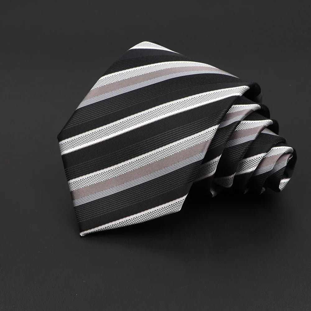 Cabrera de Córdoba - Monochrome Striped Formal Tie