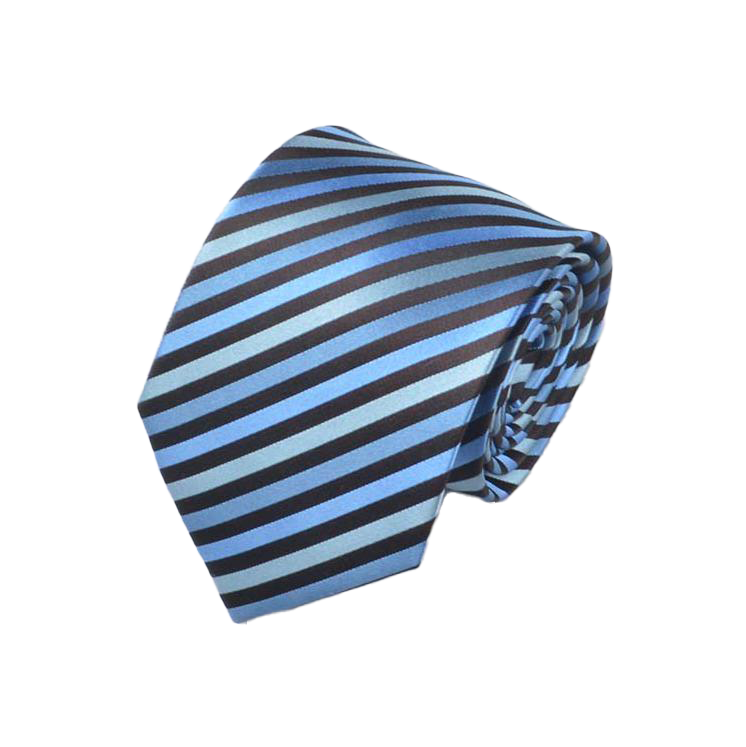 Accoramboni - Light Blue and Black Diagonal Stripe Tie