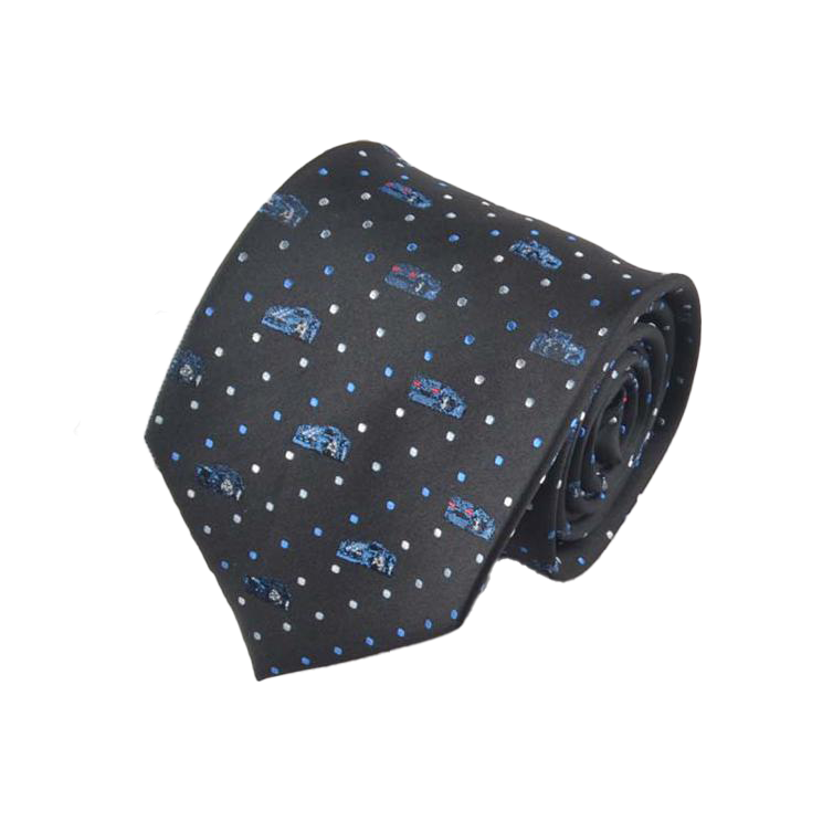 Della Somaglia - Midnight Blue Sports Car and Dot Silk Tie
