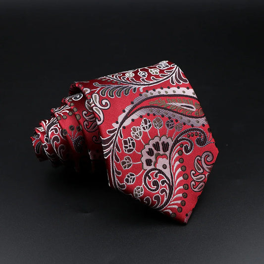 Cholmondeley - Red Multicolor Paisley Tie