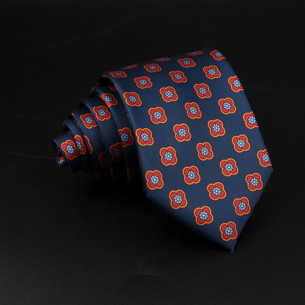 Ardinghelli - Navy Bloom Micro-Print Tie