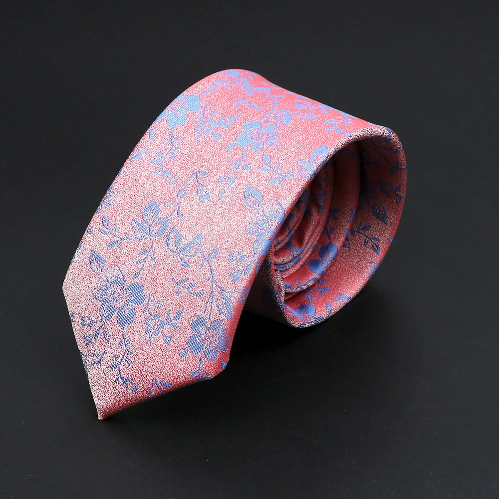 Farleigh - Pink Blue Floral Tie
