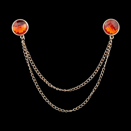 Talisman Brooch – Gilded Ember Duet