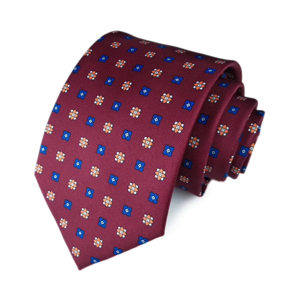 Easingwold - Burgundy Square Dot Tie