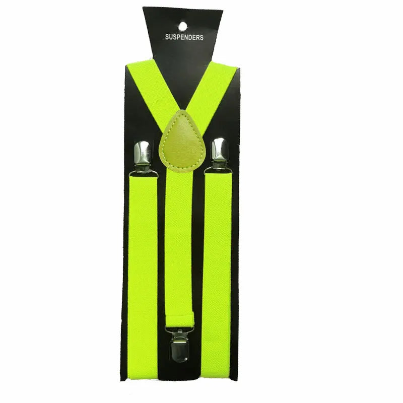 Neon Yellow suspenders