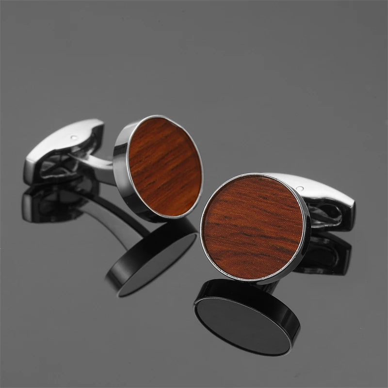 Talisman Cufflink – Mahogany Wood