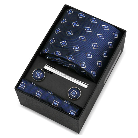 d’Orléans - Classic Navy & Blue Diamond Pattern Tie
