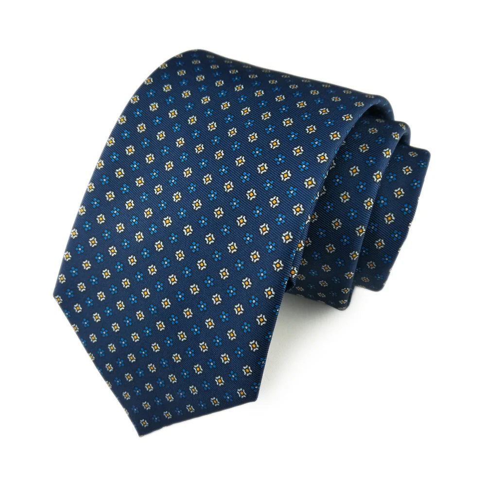 Dunnington - Navy Floret Dot Tie