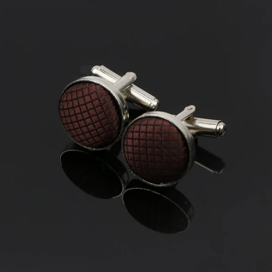 Talisman Cufflink - Brown Plaid