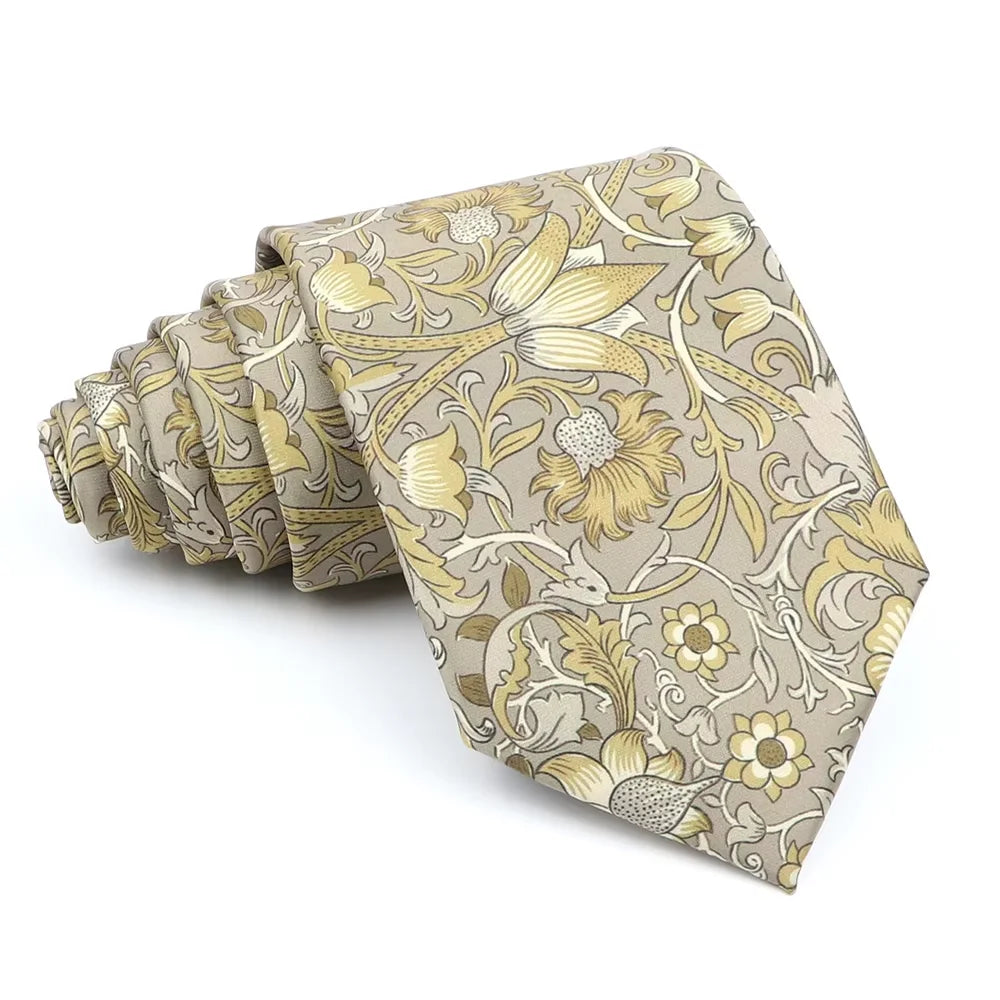 Glanville - Gold Tulip Damask Tie