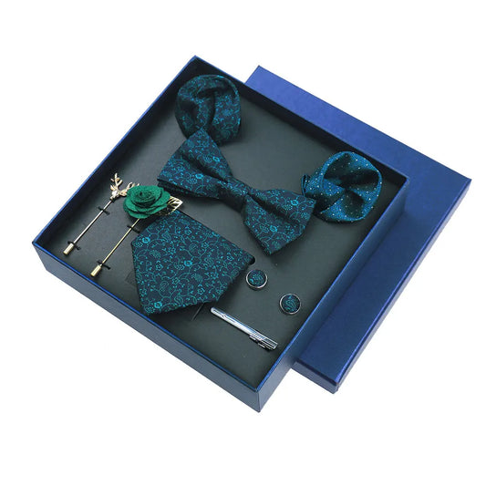 Fenwick - Talisman Tie Set – Emerald Paisley Luxury Set