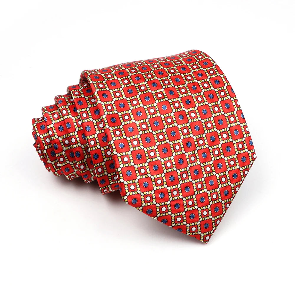 Langton - Coral Grid Dot Tie