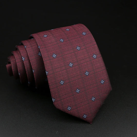 Gramont - Burgundy Checkered Micro Pattern Tie