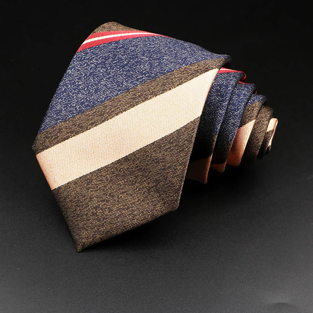 Manrique de Lara - Regal Earth & Navy Stripe Tie