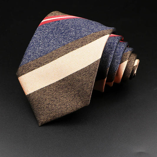 Manrique de Lara - Regal Earth & Navy Stripe Tie