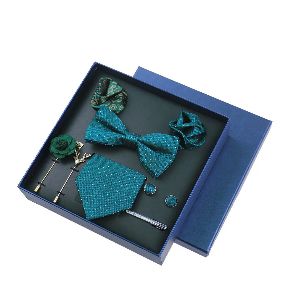 Colville - Talisman Tie Set – Emerald Polka Dot Luxury Set