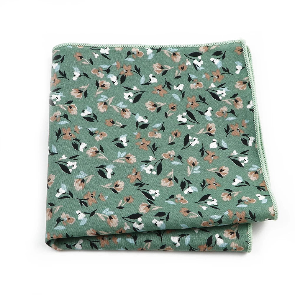 Talisman Pocket Square – Forest Bloom Floral Cotton Pocket Square