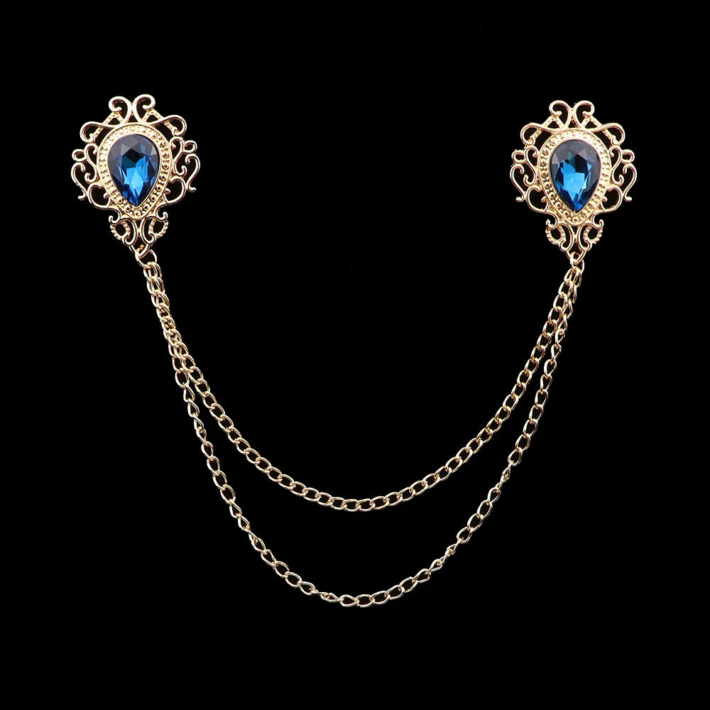 Talisman Brooch - Gold Sapphire Filigree Heart