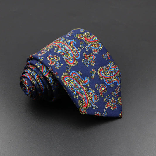 Aubigné - Vibrant Navy Paisley Necktie