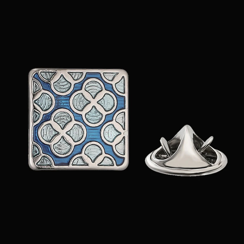 Porcelain Tile brooch
