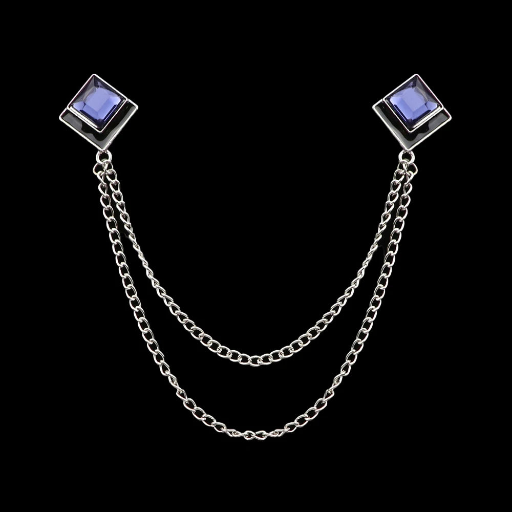 Talisman Brooch – Silver Violet Duet