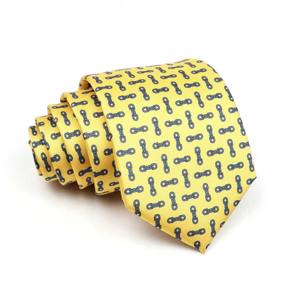 Yoxall - Yellow Geometric Dash Tie
