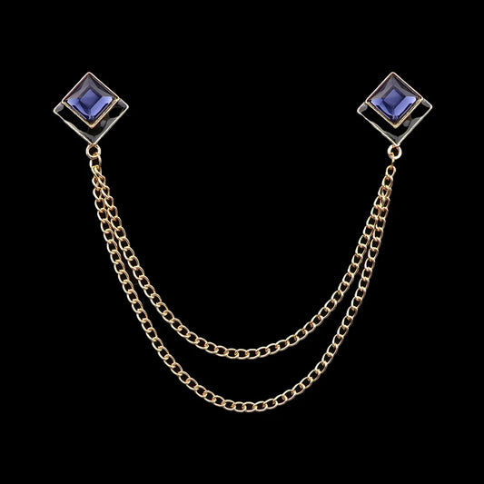 Talisman Brooch – Gilded Violet Duet
