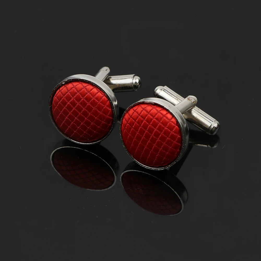 Talisman Cufflink - Red Plaid