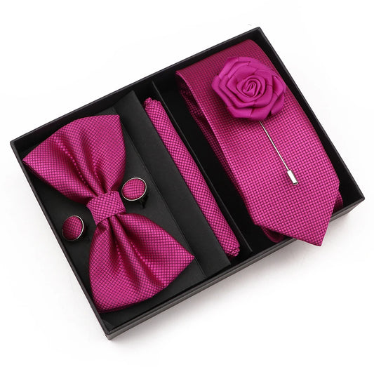 Talisman Tie Set – Fuchsia Pink Formal Set