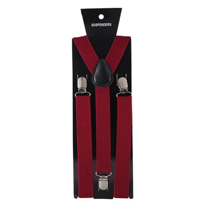 Dark Red suspenders