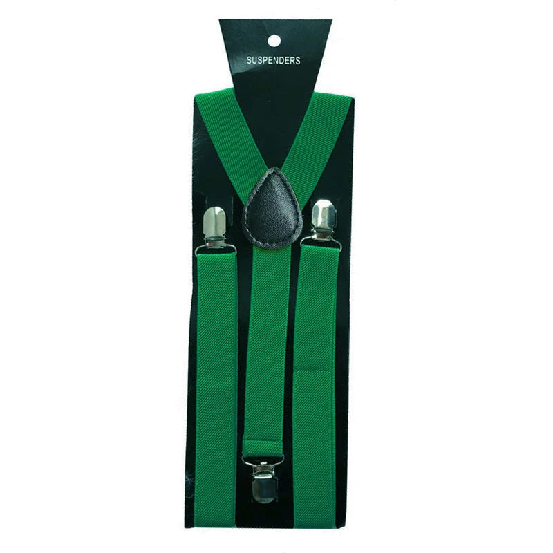 Emerald Green suspenders