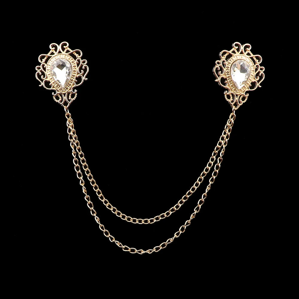 Talisman Brooch - Gold Diamond Filigree Heart