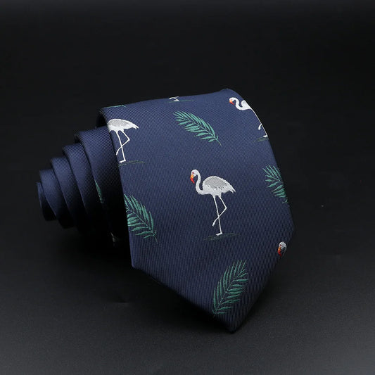 Beaupré - Flamingo & Palm Navy Tie