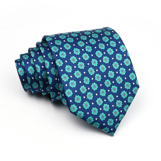 Aldbury - Teal Medallion Dot Tie