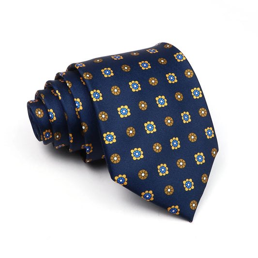 Dunwich - Navy Gold Square Tie