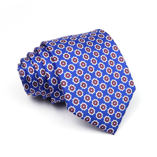 Datchet - Blue Geometric Floret Tie