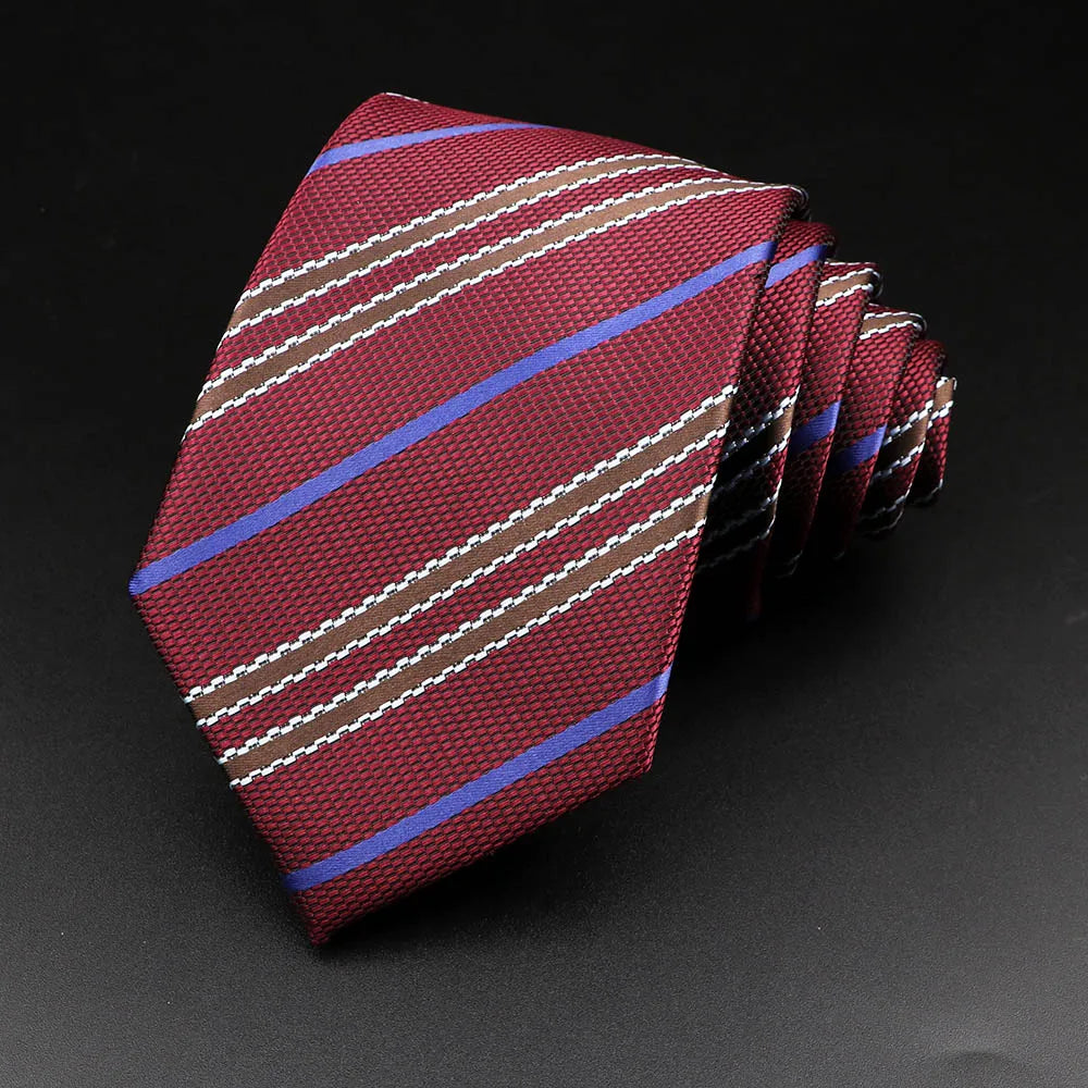 Almansa - Crimson Regent Stripe Tie