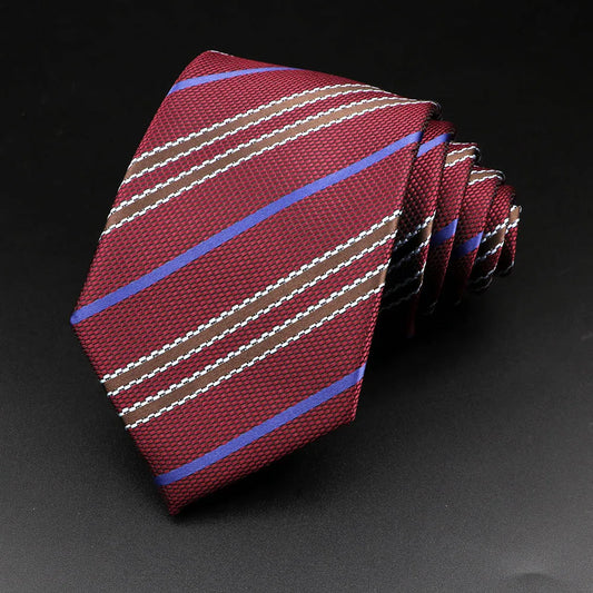 Almansa - Crimson Regent Stripe Tie