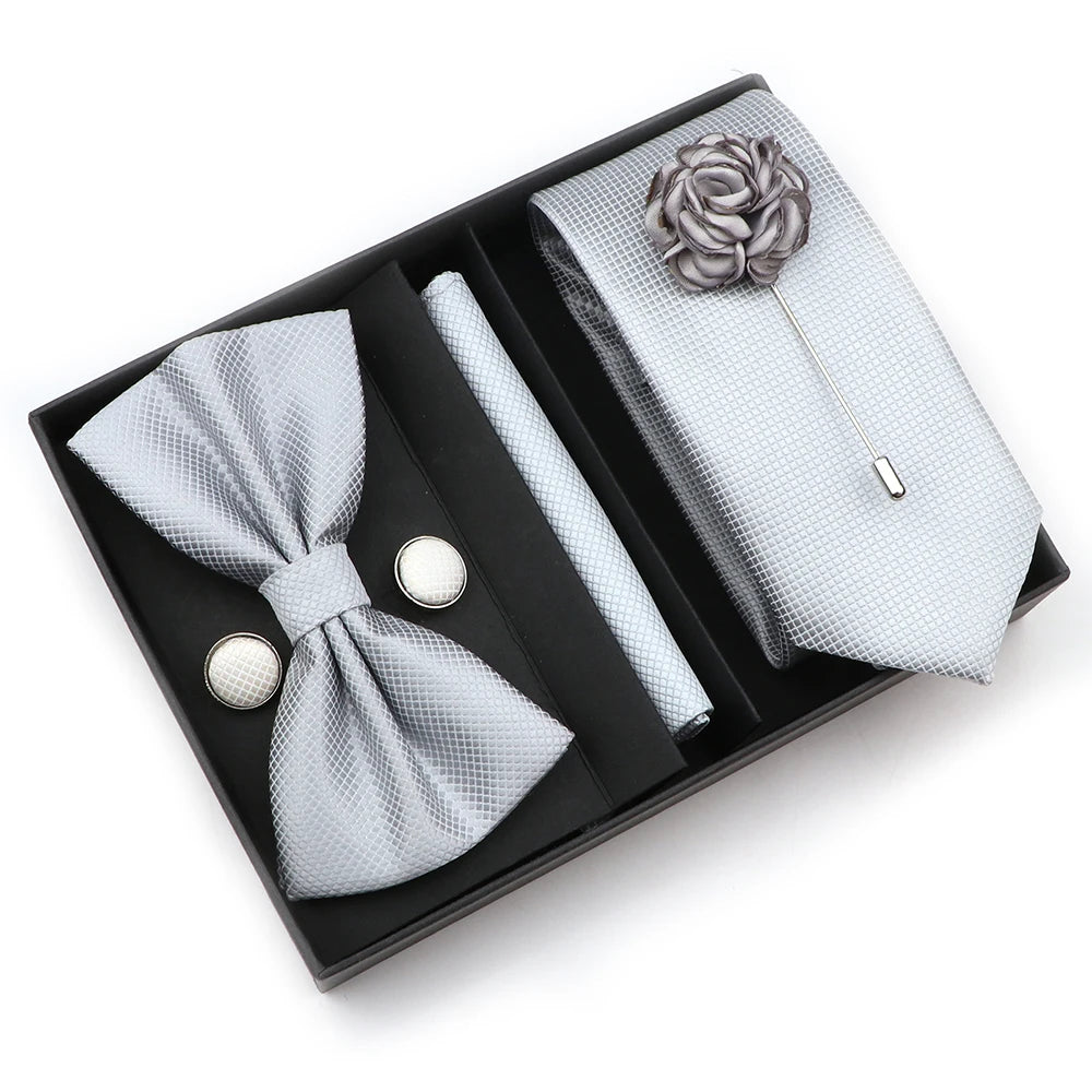 Talisman Tie Set – Silver Grey Formal Set